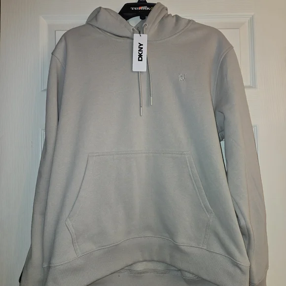 DKNY Men's Gray Hoodie Sweater - Picture 1 of 6